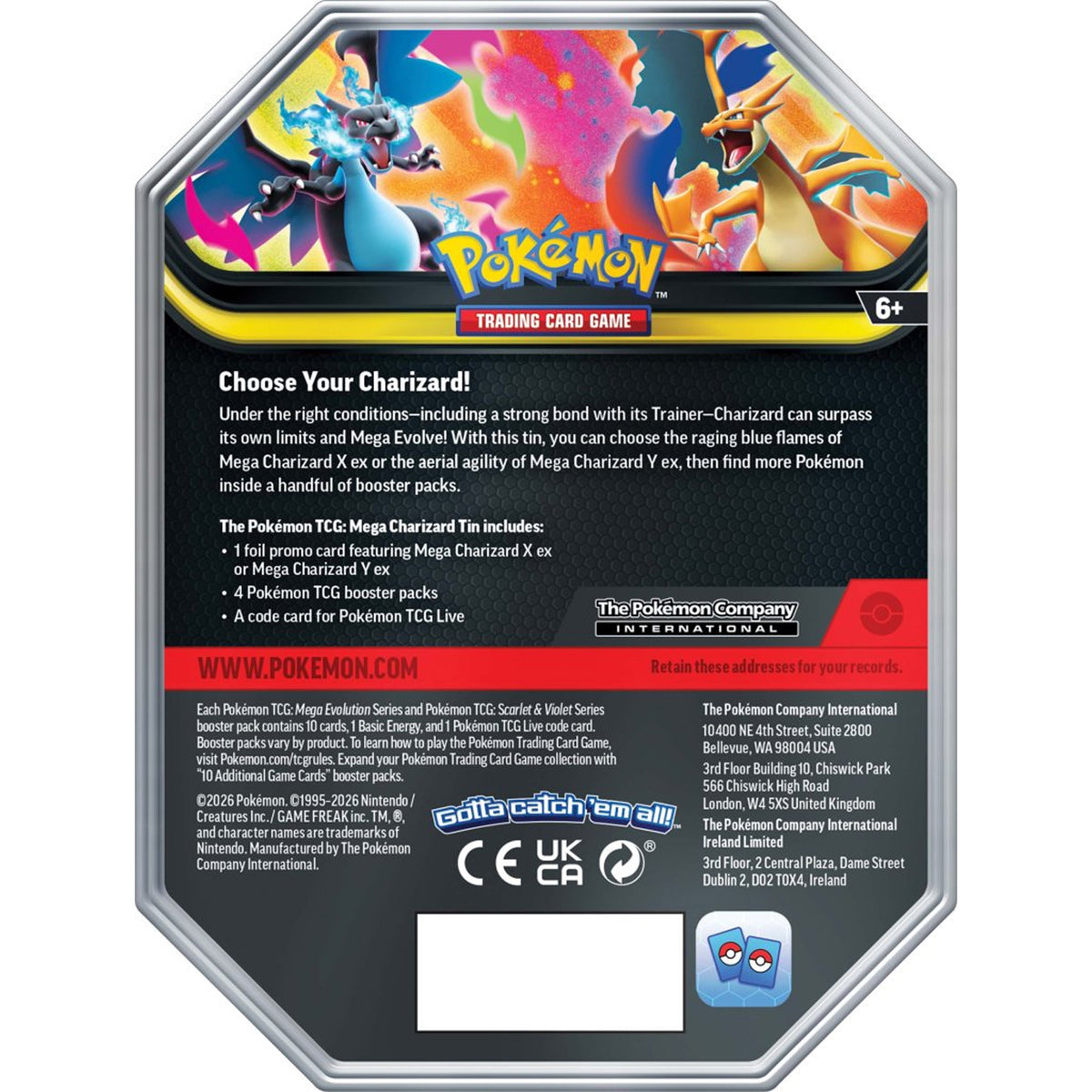 Pokemon TCG Mega Evolution - Mega Charizard Y Tin