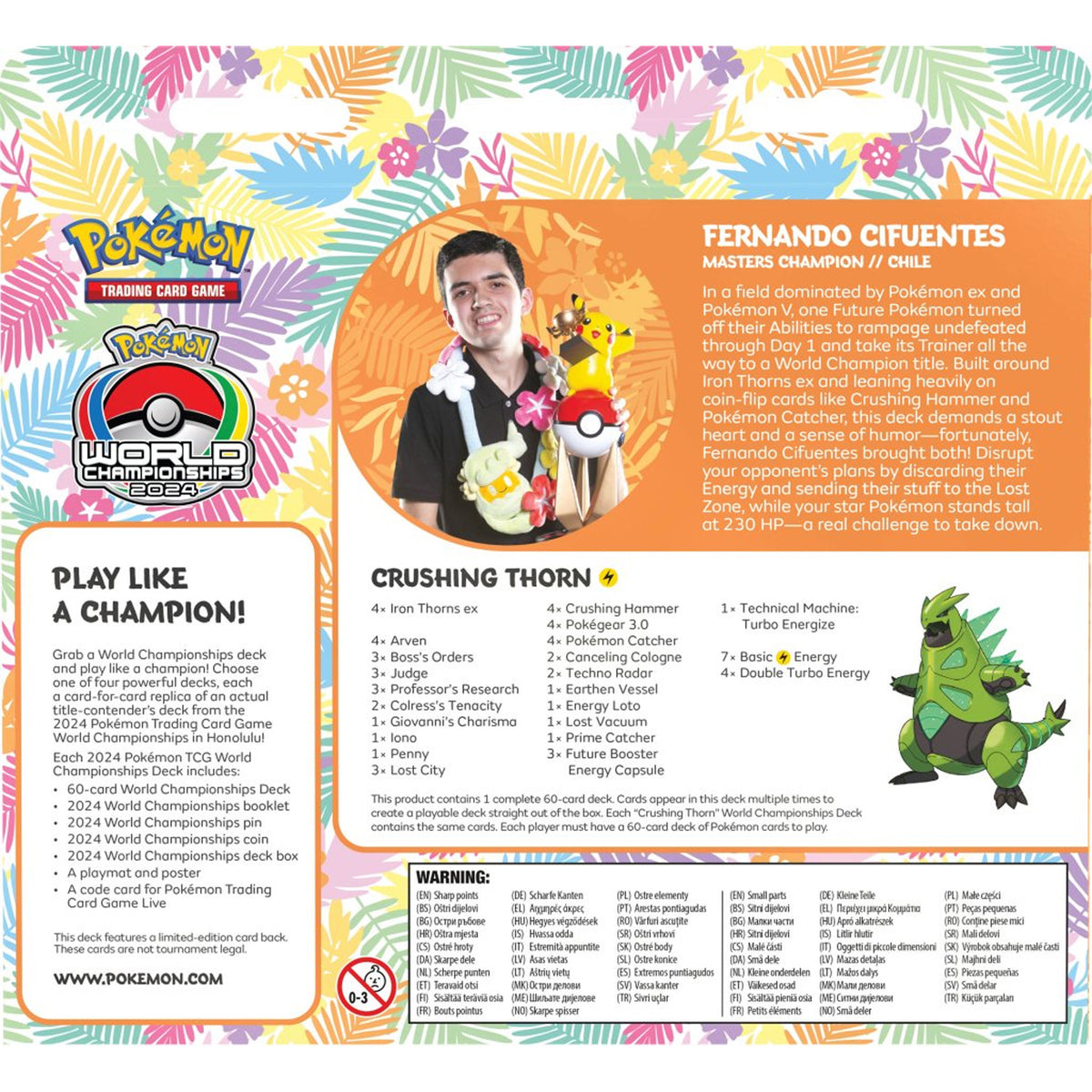 2024 Pokemon TCG World Championships Deck - Crushing Thorn