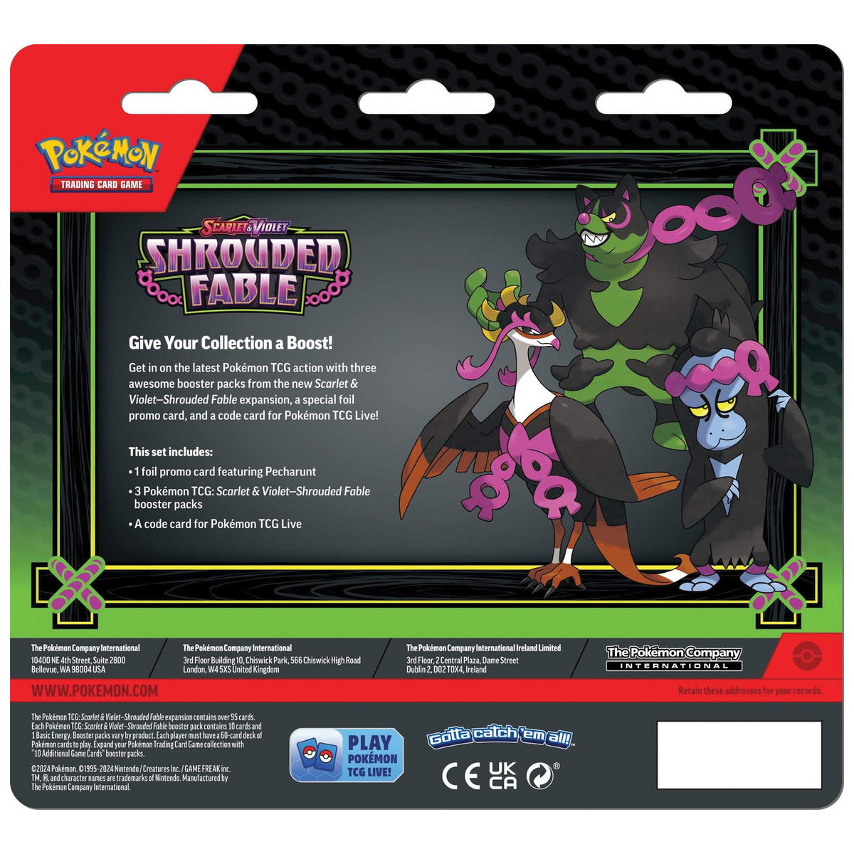 Pokemon TCG Scarlet & Violet Shrouded Fable 3 Booster Pack