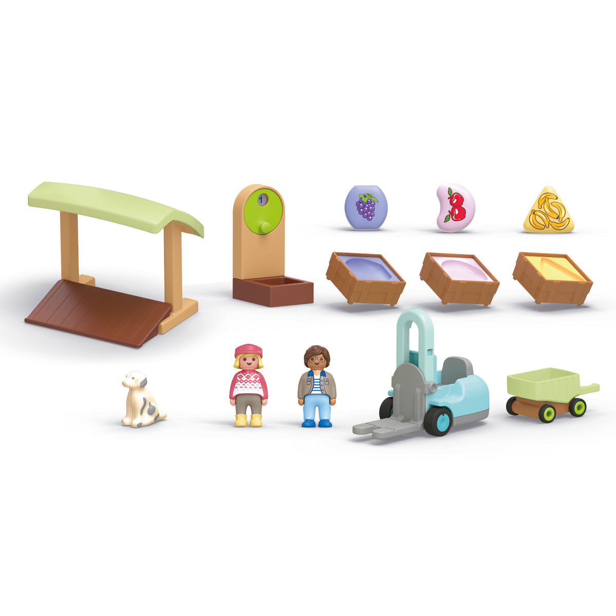 Playmobil JUNIOR: Organic Market Stall & Forklift