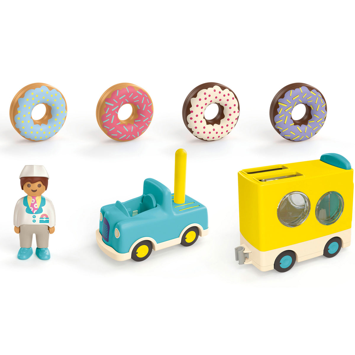 Playmobil JUNIOR: Crazy Donut Truck with Stacking and Sorting Feature