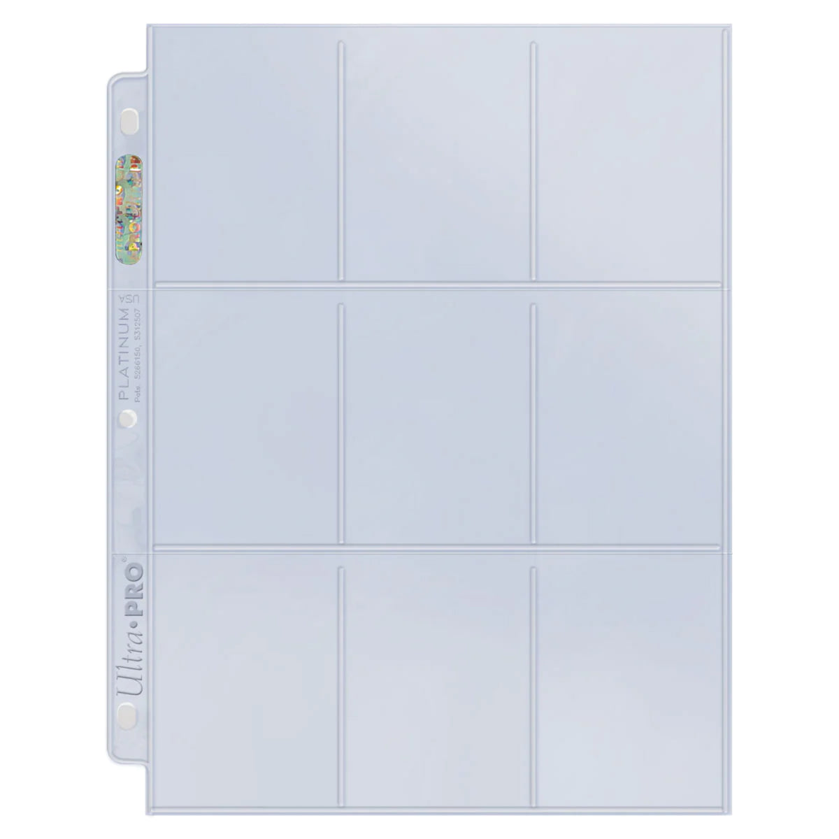 Ultra Pro 9 Pocket Platinum Page - 3-hole punched (100 pages)