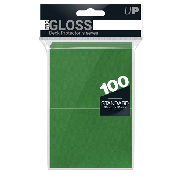 Ultra Pro Deck Sleeves - Pro Gloss - Green - 100 pack