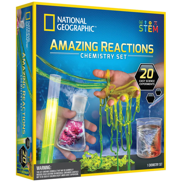 National Geographic Amazing Reactions Chemistry Set