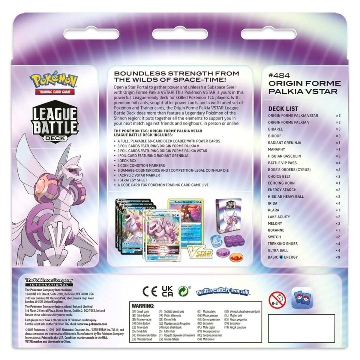 Pokemon TCG - League Battle Deck Origin Forme Palkia VSTAR