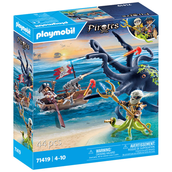 Playmobil Battle Against the Giant Octopus