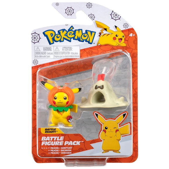 Pokemon Battle Figure - Halloween Pikachu & Sandygast