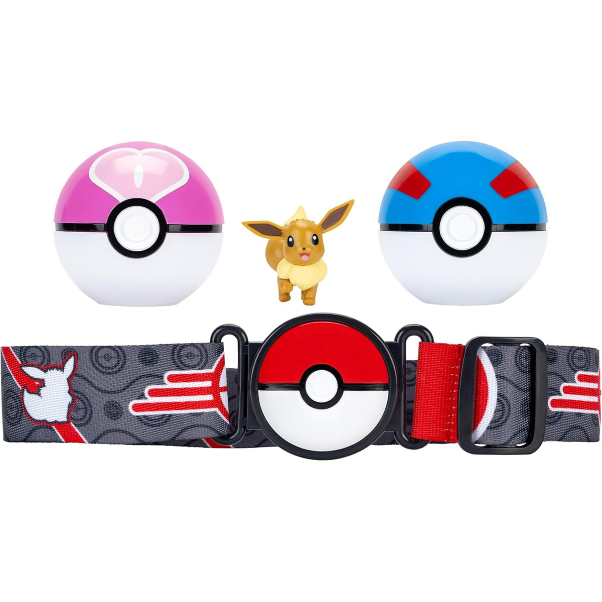 Pokemon Clip'n'Go Pokeball Belt Set - Eevee