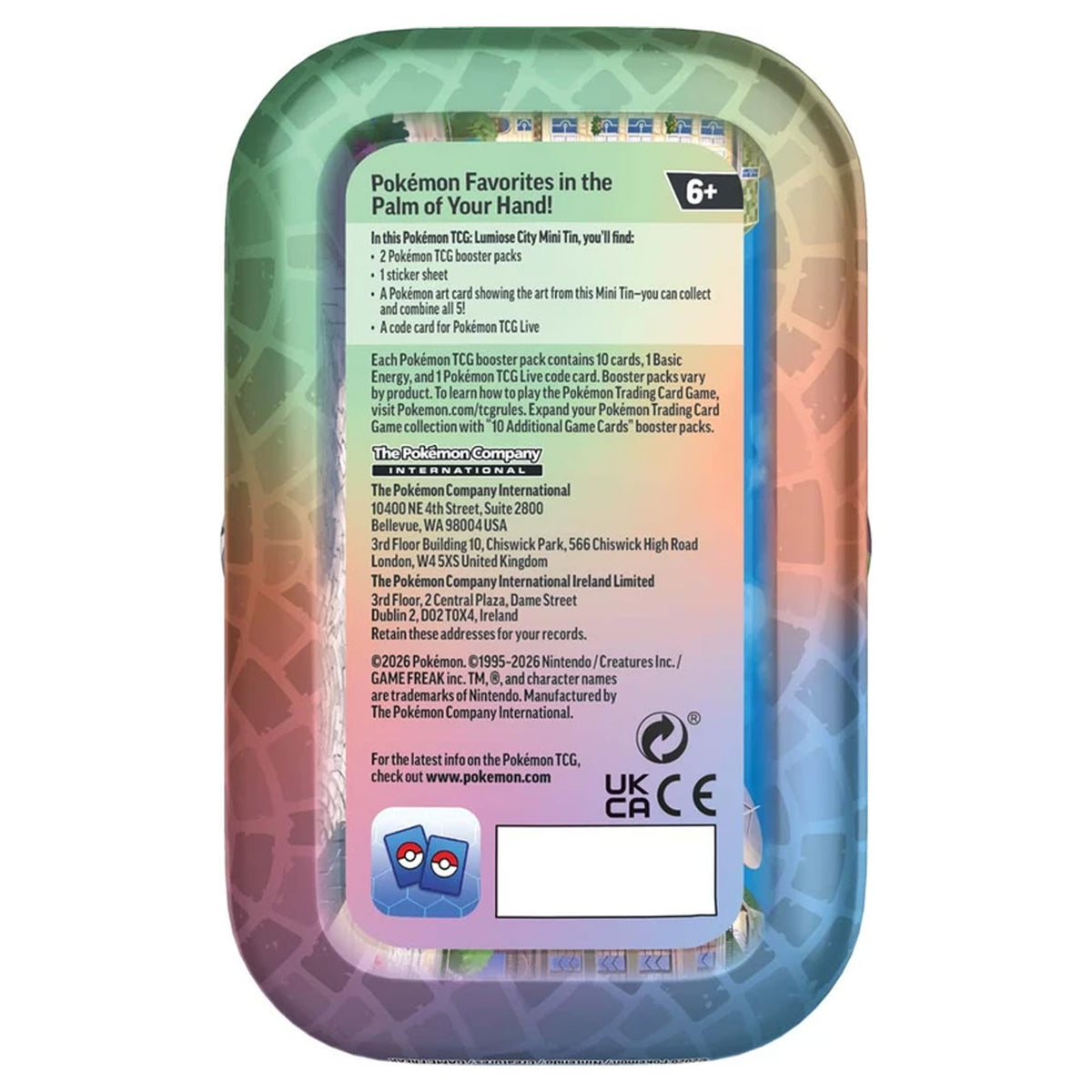 Pokemon TCG Lumiose City Mini Tin Set
