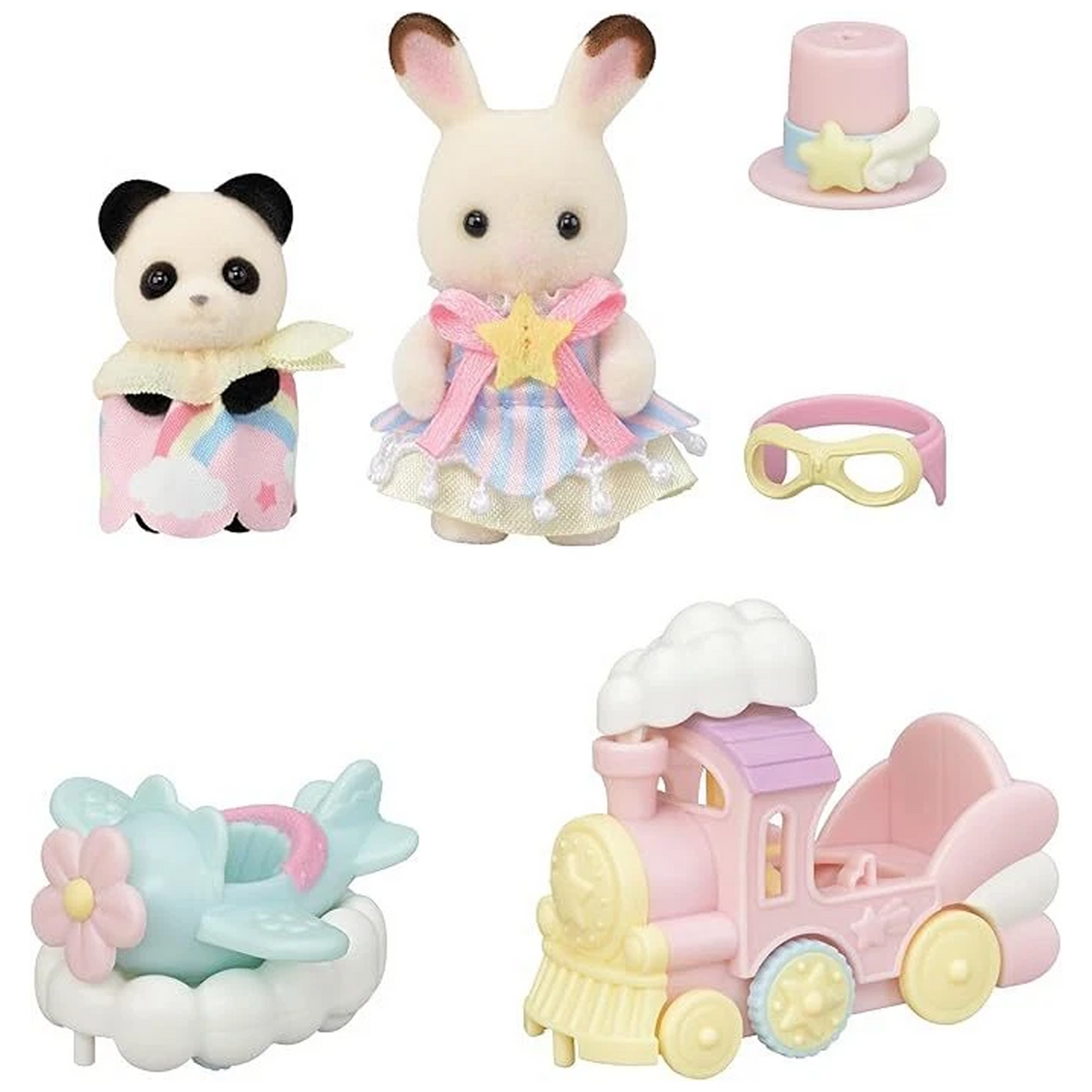 Sylvanian Families Amusement Park Ride - Plane & Train