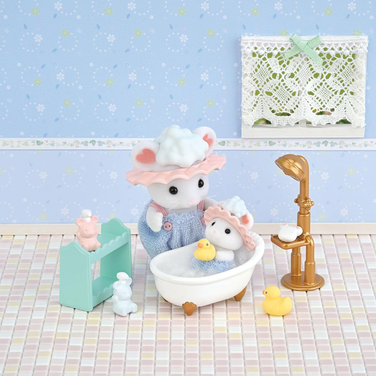 Sylvanian Families Bath Time Bubble Siblings