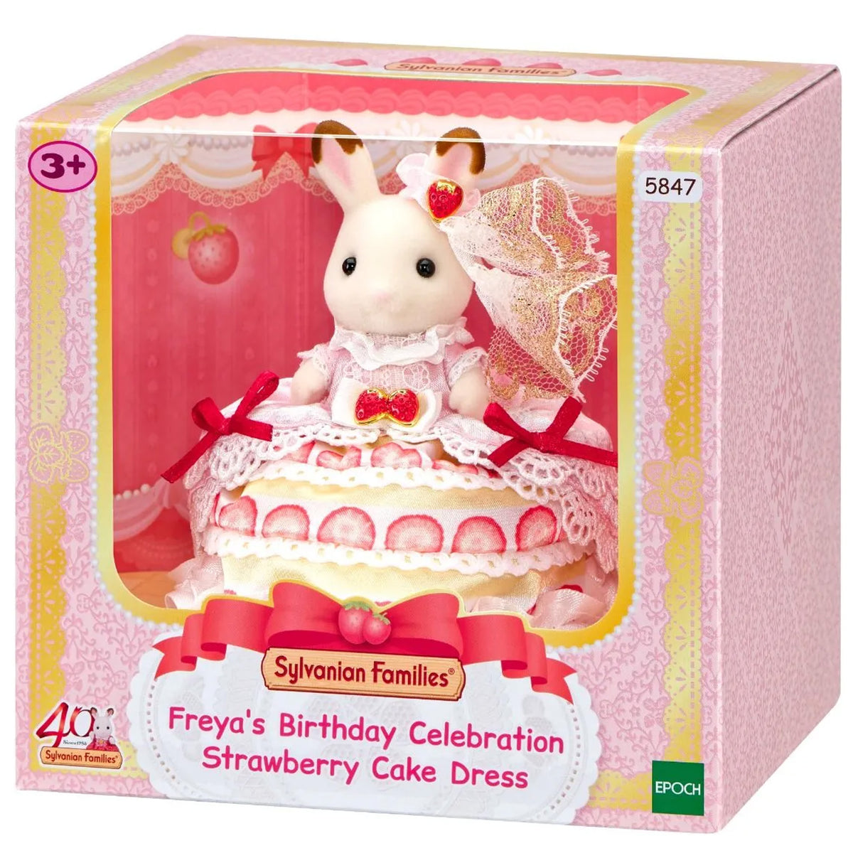 Sylvanian Families Freyas Birthday Strawberry Cake Dress