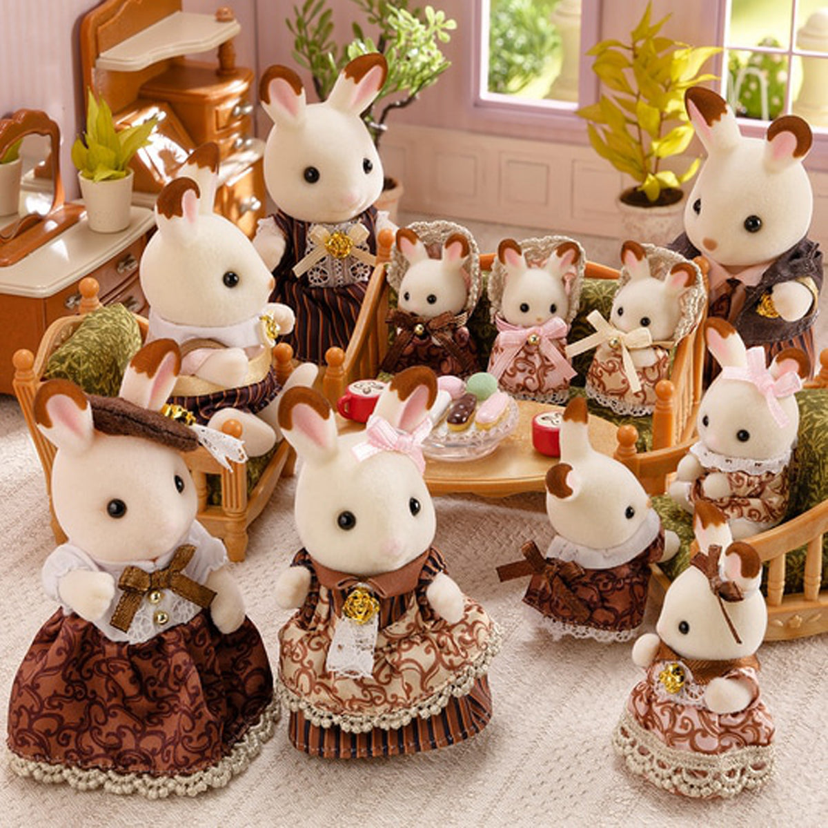 Sylvanian Families Chocolate Rabbit Family Anniversary Set