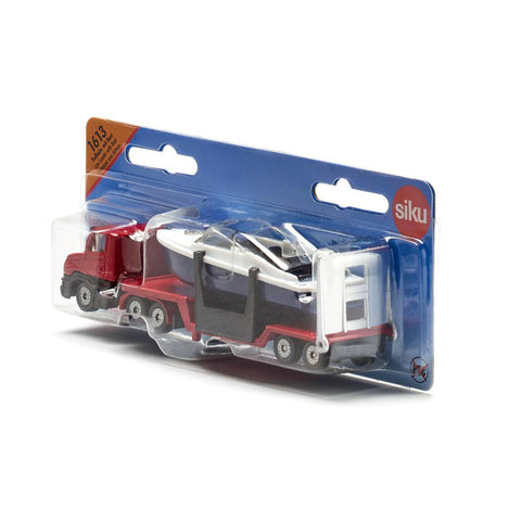 Siku Scania Low Loader with Speed Boat-SKU1613-Animal Kingdoms Toy Store