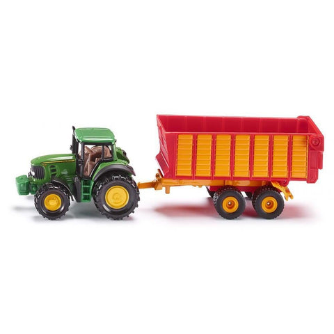 Siku John Deere 7530 with Silage Trailer-SKU1650-Animal Kingdoms Toy Store