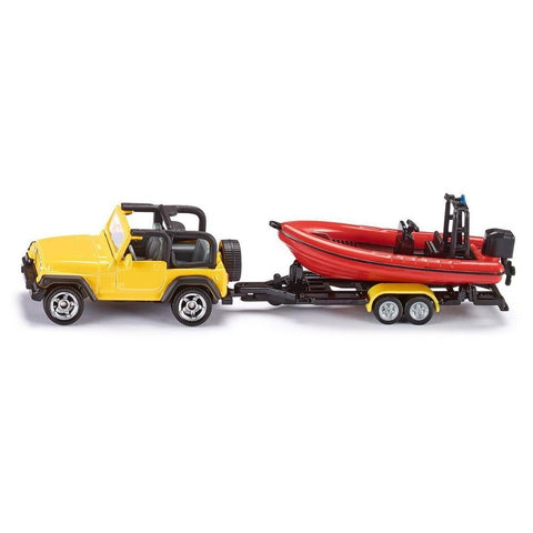 Siku Jeep Wrangler with Trailer & Boat-SKU1658-Animal Kingdoms Toy Store