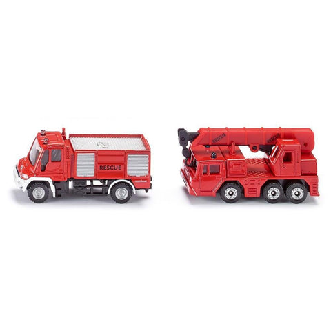 Siku Mercedes Unimog Fire Truck & Crane-SKU1661-Animal Kingdoms Toy Store