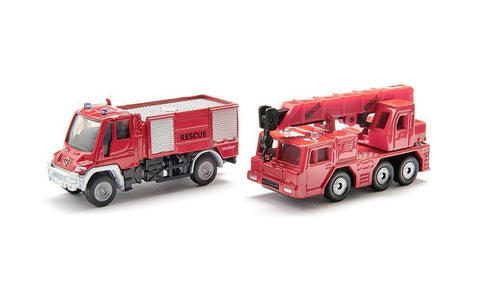 Siku Mercedes Unimog Fire Truck & Crane-SKU1661-Animal Kingdoms Toy Store