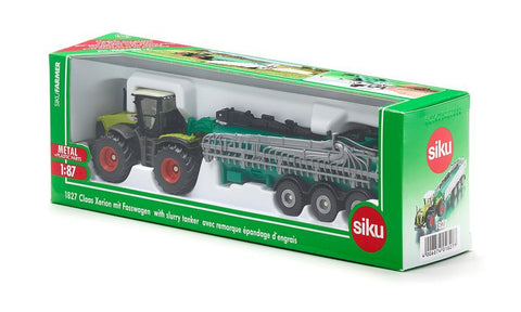 Siku 1:87 CLAAS Xerion 5000 with Tanker-SKU1827-Animal Kingdoms Toy Store