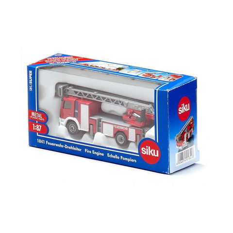 Siku 1:87 Mercedes Fire Engine Ladder Truck-SKU1841-Animal Kingdoms Toy Store