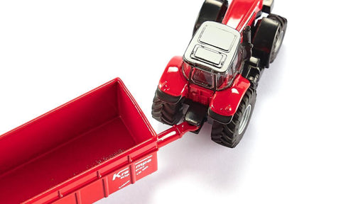 Siku 1:87 Massey Ferguson 8480 with Trailer-SKU1844-Animal Kingdoms Toy Store