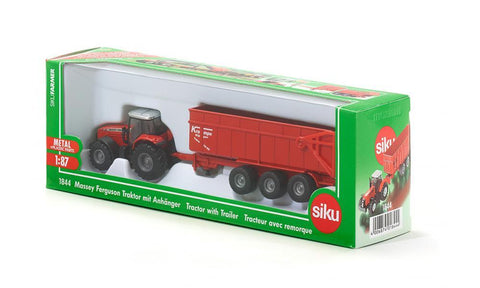 Siku 1:87 Massey Ferguson 8480 with Trailer-SKU1844-Animal Kingdoms Toy Store