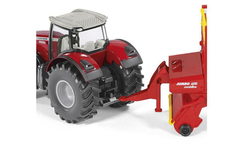 Siku 1:50 Massey Ferguson 8590 with Pottinger-SKU1987-Animal Kingdoms Toy Store