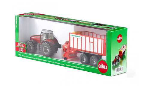Siku 1:50 Massey Ferguson 8590 with Pottinger-SKU1987-Animal Kingdoms Toy Store
