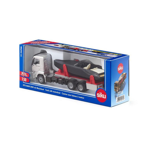Siku 1:50 MAN TG-A Truck with Speedboat-SKU2715-Animal Kingdoms Toy Store