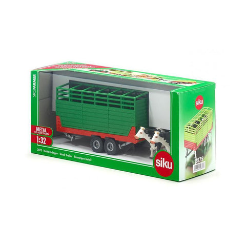 Siku 1:32 Stock Trailer with Two Cows-SKU2875-Animal Kingdoms Toy Store