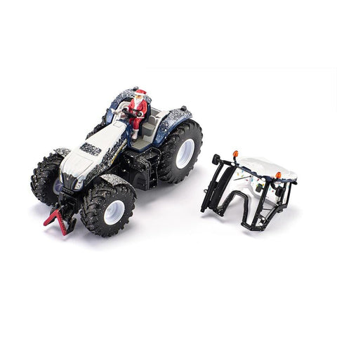 Siku Christmas tractor 1:32 New Holland T8.390-SKU3220-Animal Kingdoms Toy Store