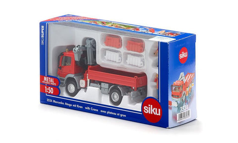Siku 1:50 Mercedes Atego Truck with Crane-SKU3534-Animal Kingdoms Toy Store