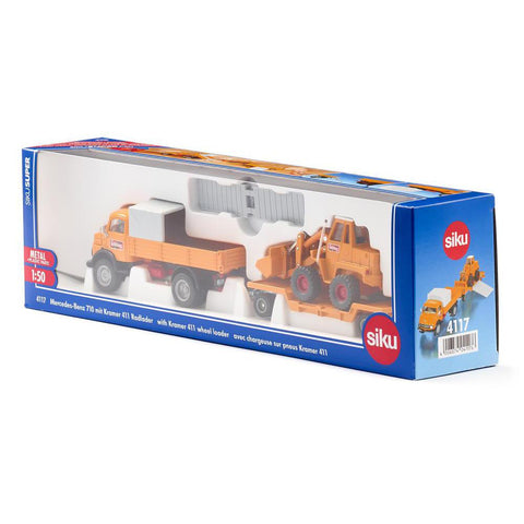 Siku 1:50 Mercedes-Benz 710 with Kramer 411 Bölling Wheeled Loader-SKU4117-Animal Kingdoms Toy Store