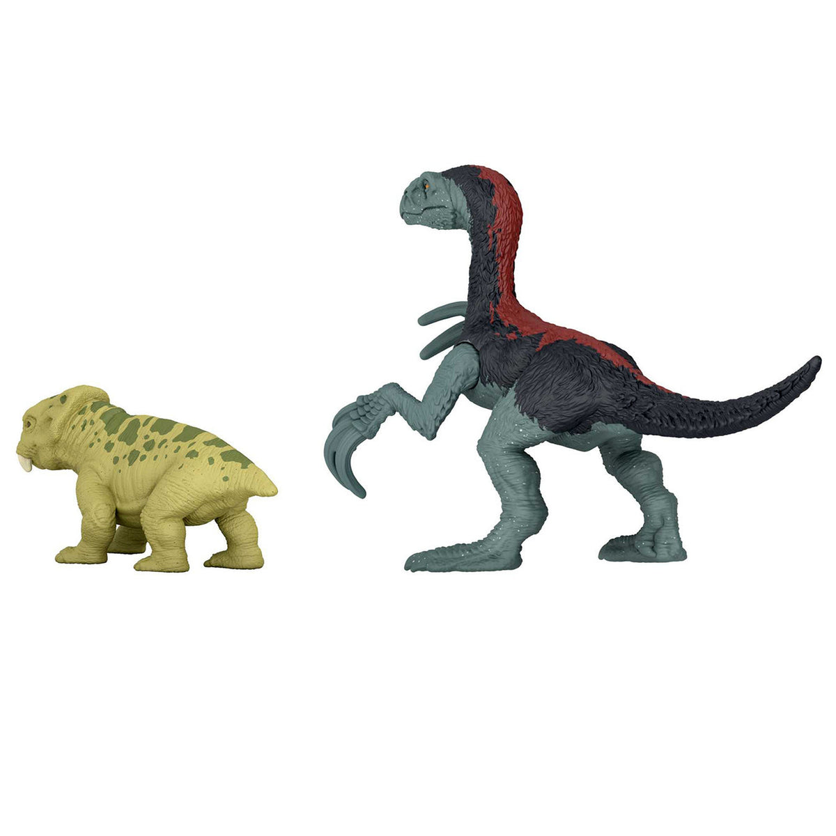 Jurassic World Dominion Minis Therizinosaurus and Lystrosaurus