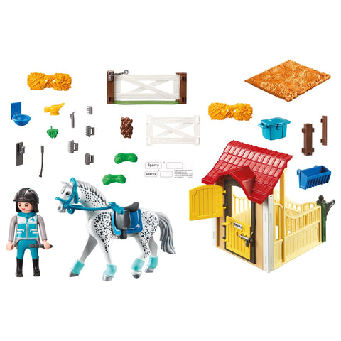 Playmobil Country Horse Stable with Appaloosa-6935-Animal Kingdoms Toy Store