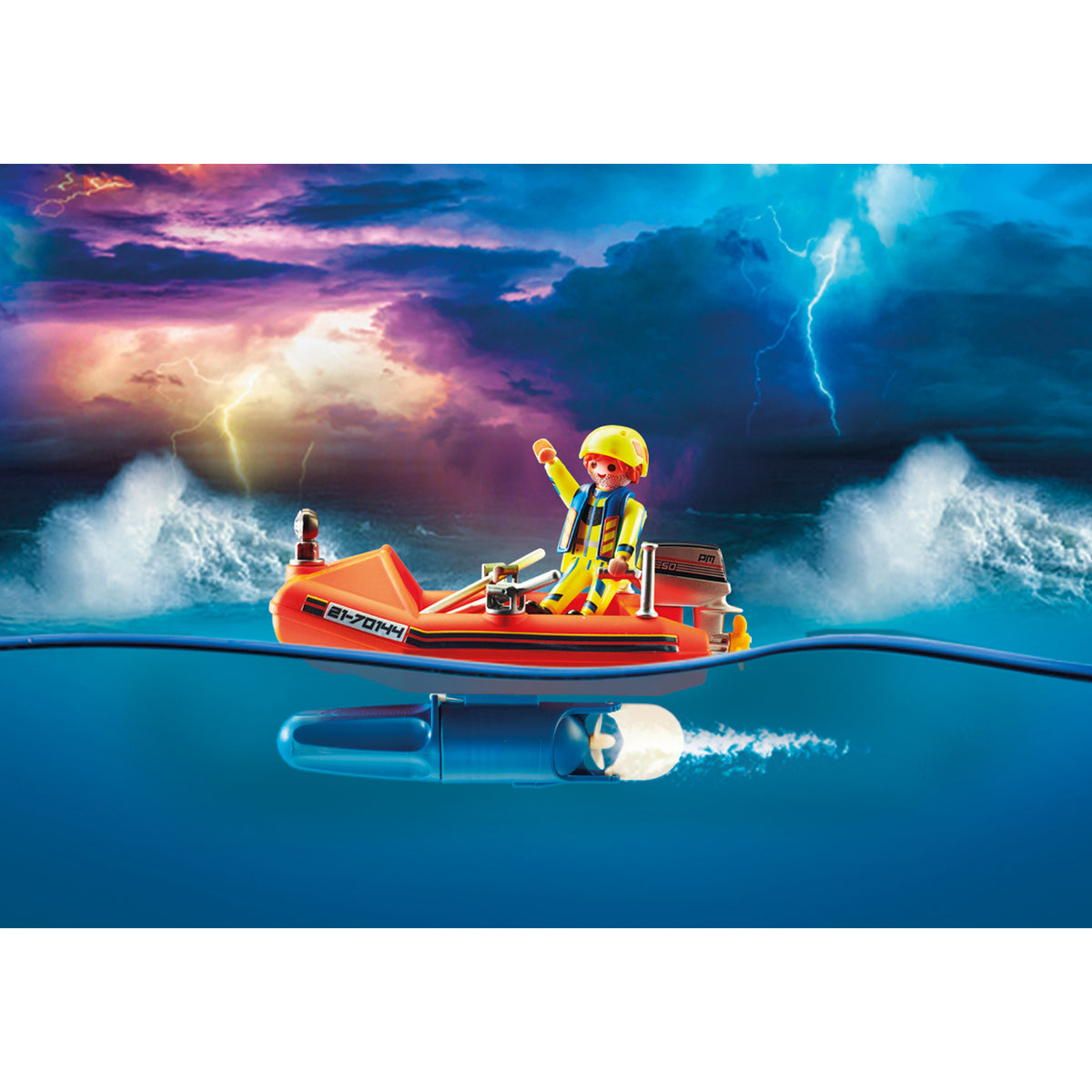 Playmobil Kitesurfer Rescue with Speedboad