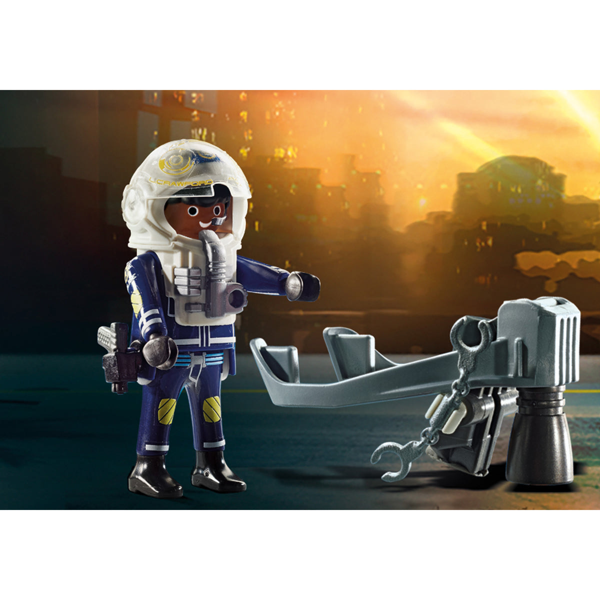 Playmobil Police Jet Pack with Boat