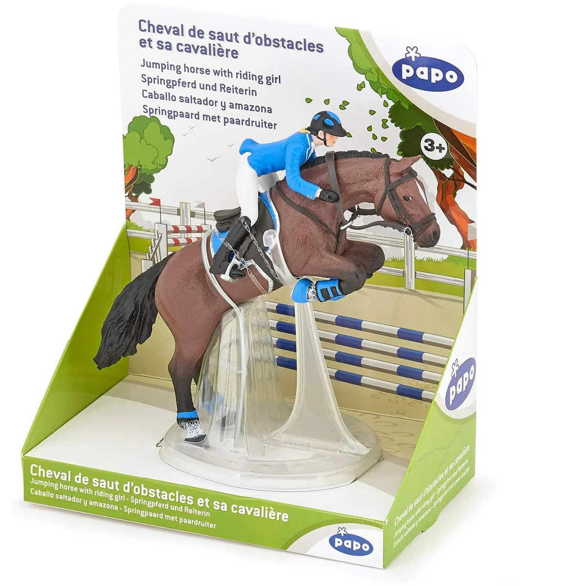 Papo Jumping Horse with Riding Girl