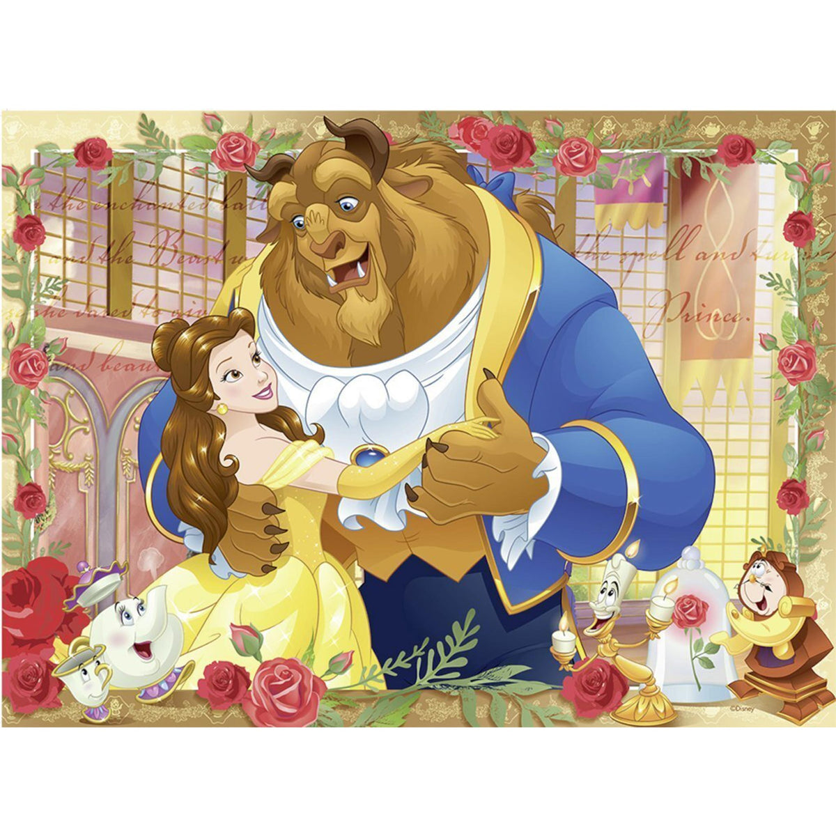 Ravensburger Disney Belle & Beast Puzzle GLITTER 100pc-RB13704-6-Animal Kingdoms Toy Store
