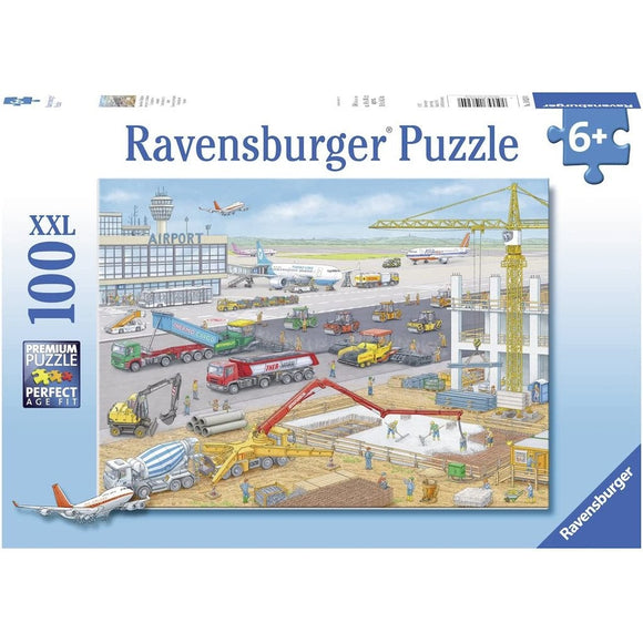 Ravensburger Airport Construction Site 100pc-RB10624-0-Animal Kingdoms Toy Store