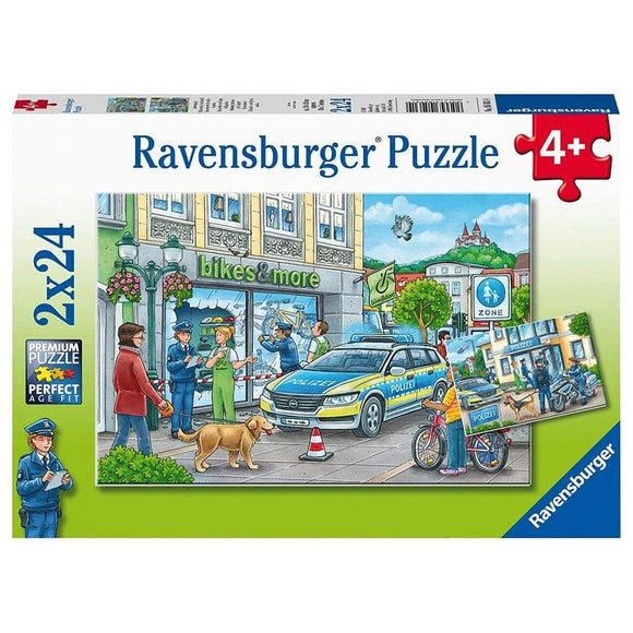 Ravensburger Police at Work! 2x24pc Puzzle-RB05031-4-Animal Kingdoms Toy Store