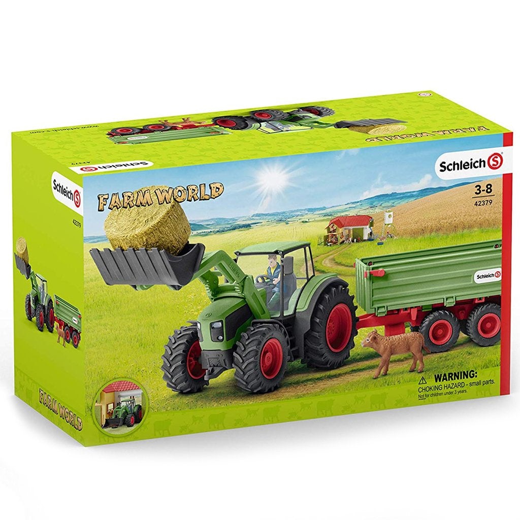 Schleich Tractor with Trailer-42379-Animal Kingdoms Toy Store
