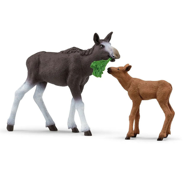 Schleich Moose Cow with Calf