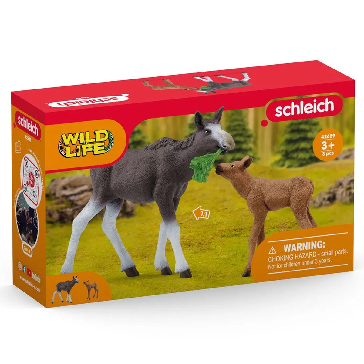 Schleich Moose Cow with Calf