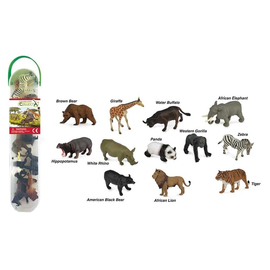 CollectA Mini Wild Animals Tube 12 Piece-89A1105-Animal Kingdoms Toy Store