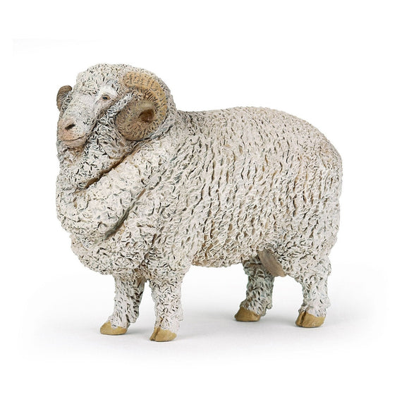 Papo Merino Sheep Ram-51174-Animal Kingdoms Toy Store