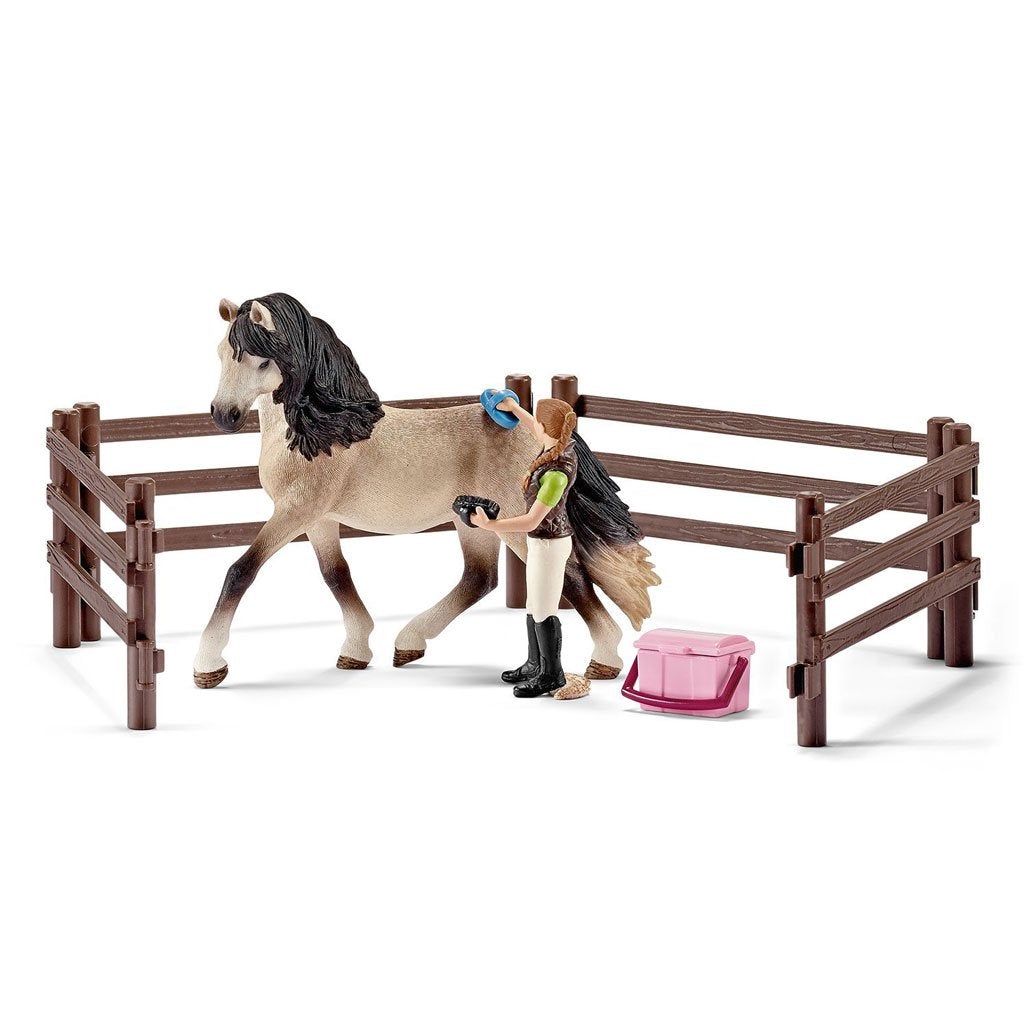 Schleich Horse Care Set Andalusian-42270-Animal Kingdoms Toy Store