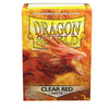Dragon Shield Sleeves - Clear Red Matte - 100 Pack