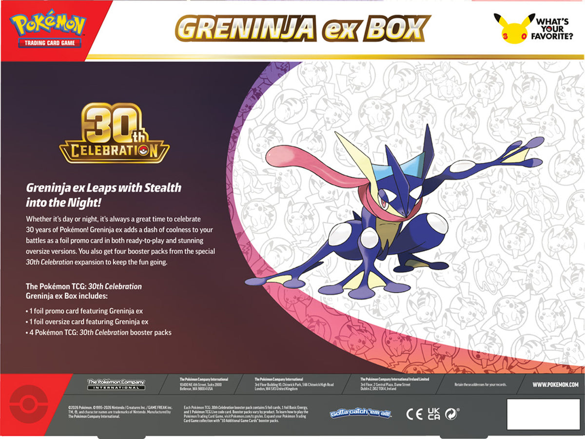 Pokemon TCG 30th Celebration Greninja ex Box