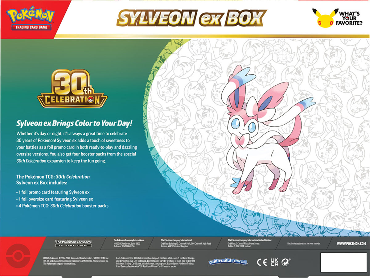 Pokemon TCG 30th Celebration Sylveon ex Box